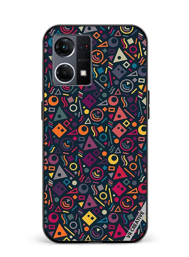 VR CREATIVE Protective Case Cover For Oppo Reno8 4G Maxin Pattern Design Multicolour - Image 1