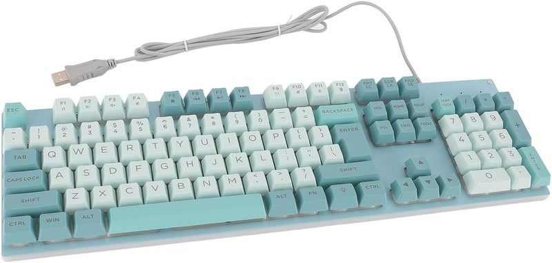 Gaming Keyboard, Large Letter No Delay 26 Key Rollover Spill Backlit Keyboard, USB with Elevated Metal Panel for PC Laptop (#3) - Image 4
