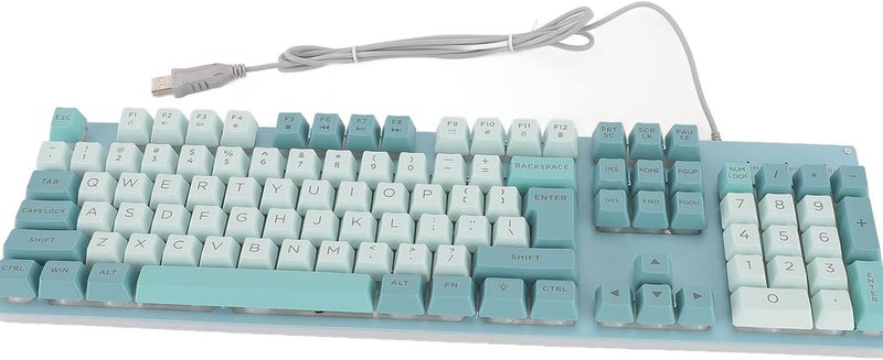 Gaming Keyboard, Large Letter No Delay 26 Key Rollover Spill Backlit Keyboard, USB with Elevated Metal Panel for PC Laptop (#3) - Image 3