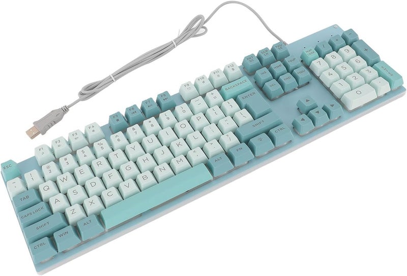 Gaming Keyboard, Large Letter No Delay 26 Key Rollover Spill Backlit Keyboard, USB with Elevated Metal Panel for PC Laptop (#3) - Image 2