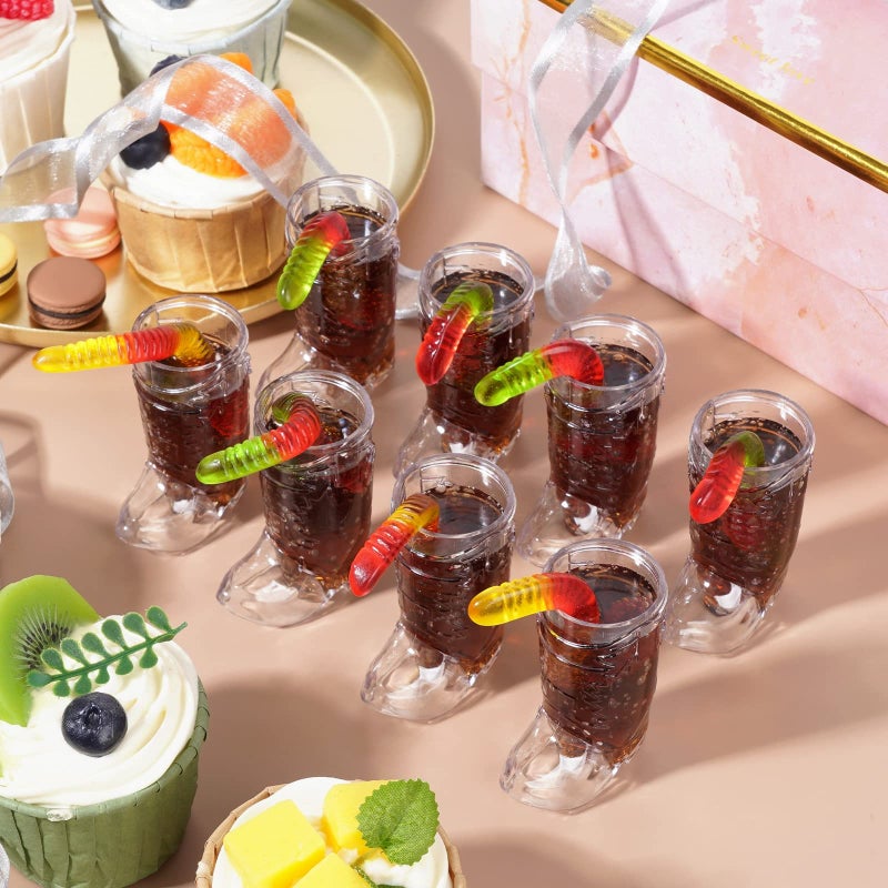 YAXINRUI YAXINRUI Cowboy Boot Shot Glasses - 24 Pcs 1 Oz Mini Plastic Cowboy Shot Glasses Boot Cups for Cowboy Theme Parties Decorations, Bachelorette Party Supplies, Wedding and Birthday Decorations  - Image 5