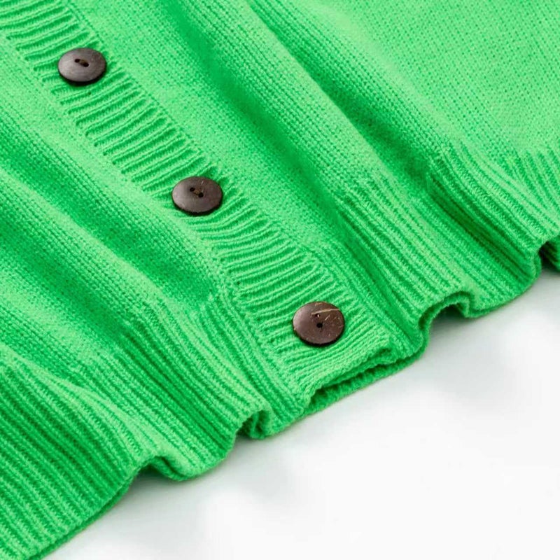 Beopjesk Women's Funny Winter Long Sleeve St Patrick's Day Button Knit Cardigan Sweater Irish Shamrock Knitted Outerwear (ST-Green,L) - Image 2