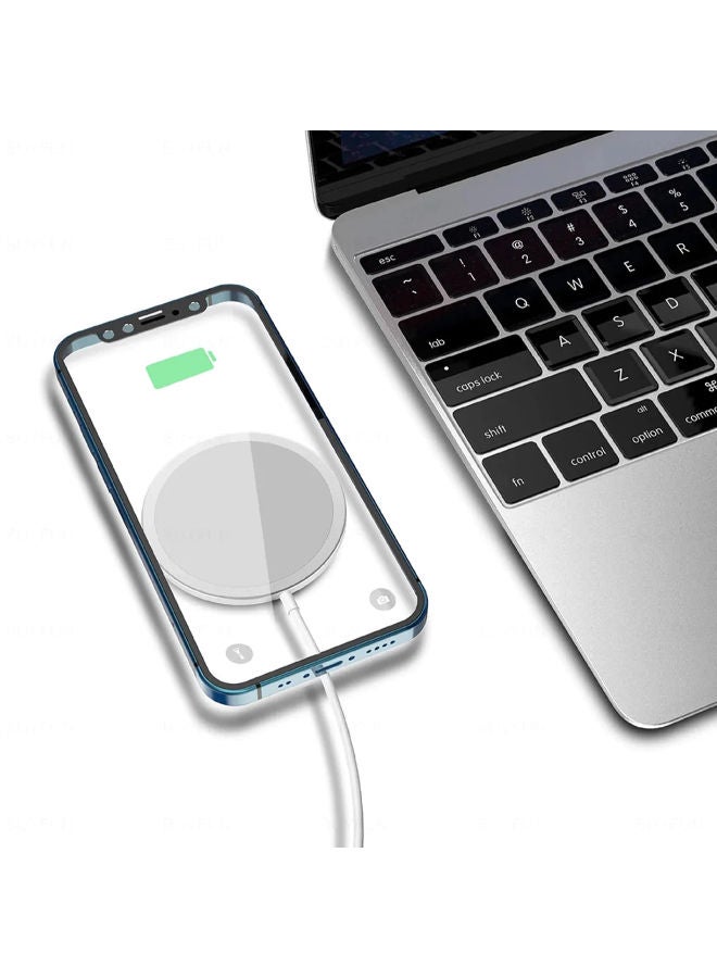 SHOPI Replacement Wireless Magnetic Charger For Apple iPhone 12/12 Mini/12 Pro/11 White - Image 4