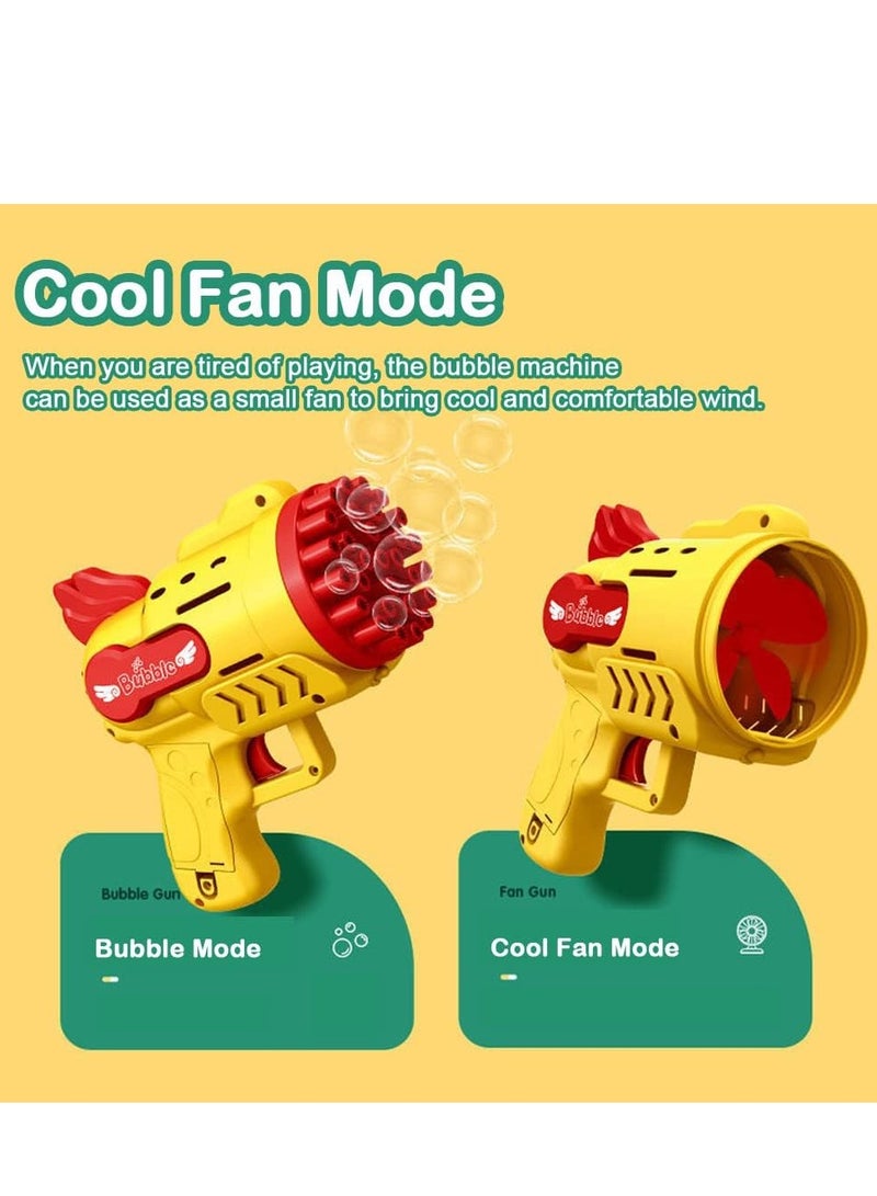MAGIC VAULT 29 Holes Bubble Machine Gun with Colorful Lights, Rocket Boom Bubble Makers for Kids Adults, Cool Outdoor Birthday Wedding Party Gift Camping Summer Toy - Image 5