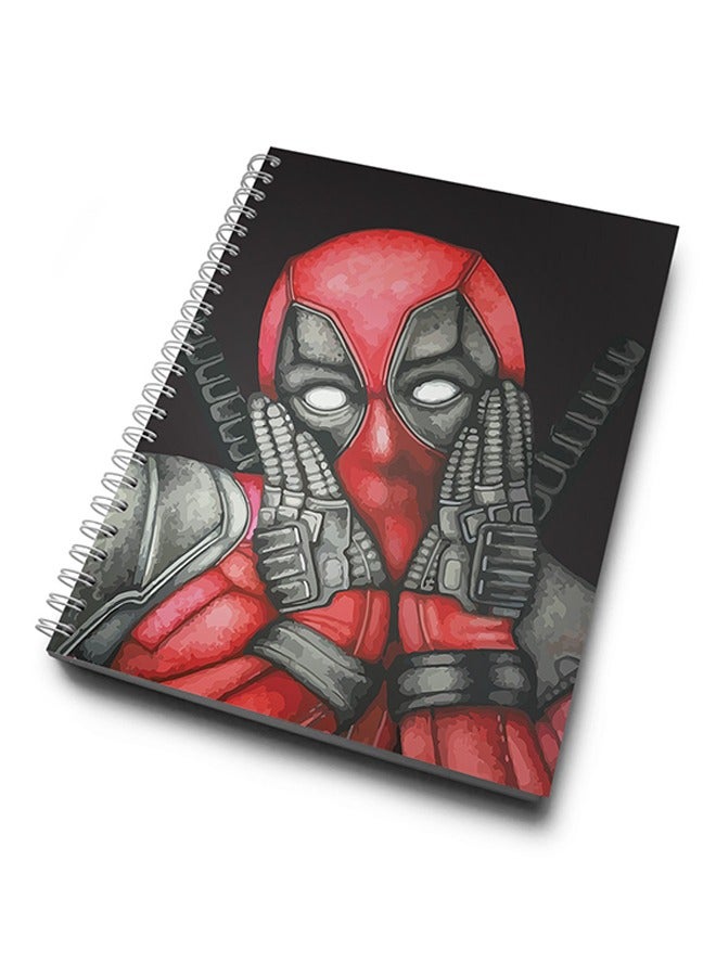LIT Deadpool Printed Hardcover Spiral Notebook - Image 1