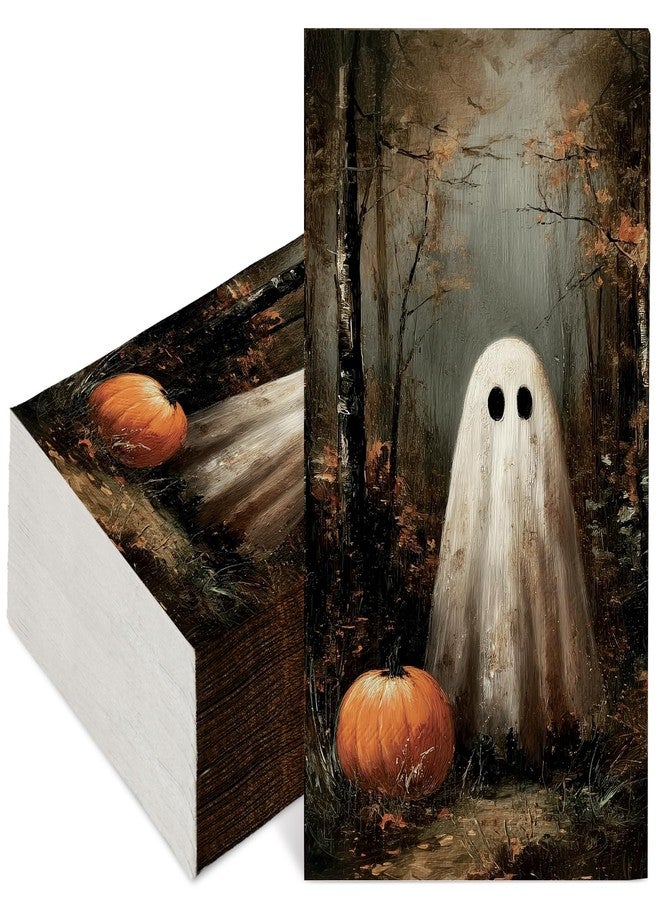 JarThenaAMCS 100 Pcs Halloween Vintage Guest Napkins Ghost Pumpkin in Dark Forest Disposable Napkins Dinner Hand Paper Napkin for Bathroom Fall Trick or Treat Party Table Supplies - Image 1