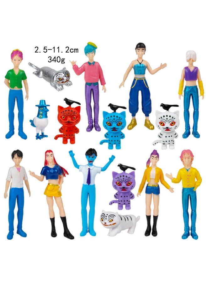 Y&D 16 Pcs kpop hunters Action Figure Toys For Fans  Series Figures Model Birthday Cake Toppers