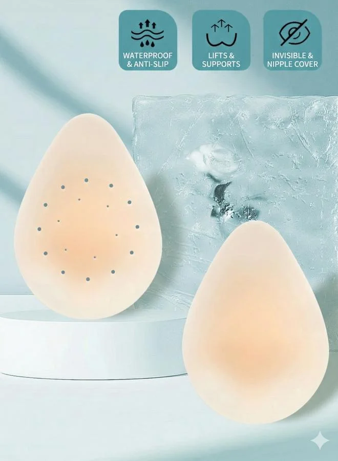 Take Two Breathable Silicone Stick-On Push Up Bra, 9.5x13 cm