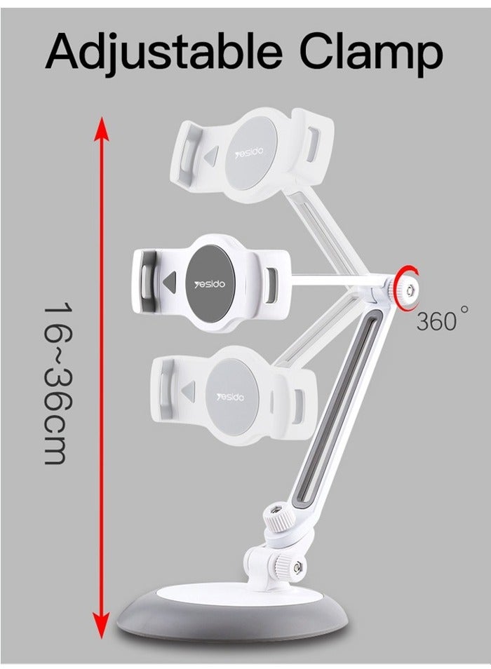 Yesido C33 Adjustable Desktop 10 Inch Tablet Monitor Phone Holder and 360 Degree Clamp Tablet Phone Holder - Image 3