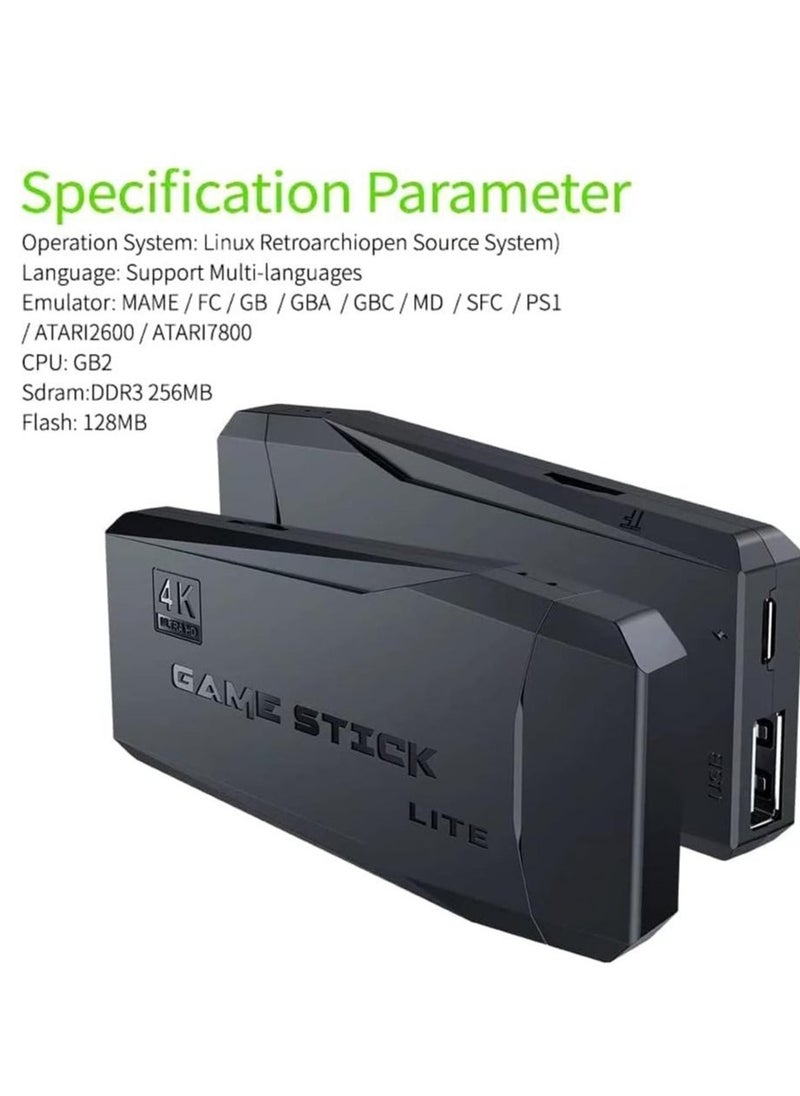 JAJEEK Wireless Game Console 2.4G HD Arcade PS1 Home TV Mini Game Console U Bao Retro Game Console Wireless Gamepad Controller 64G (new package) - Image 5