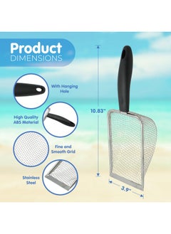 2X Shark Tooth Sifter For Beach With 2X Small Mesh Beach Bag For Shell Collecting, Metal Sand Scoop For Picking Up Shells - Beach Toys For Kids (2 Sets) - pzsku/ZC0748ABBA5D799E97E14Z/45/_/1734347872/7f7a1592-6945-4532-84a5-5189a91f5608