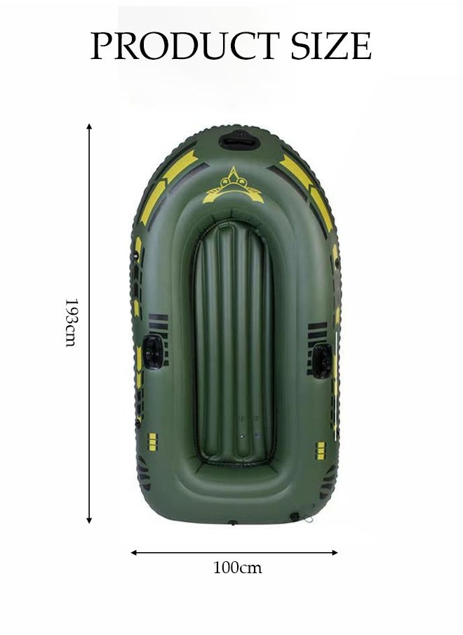 DUNISO Inflatable Boat For 2 Person，Thick Rubber Boat，Fishing Boat, Rescue Fishing Boat, Assault Boat, 193x100  - Image 2
