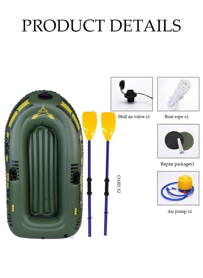 DUNISO Inflatable Boat For 2 Person，Thick Rubber Boat，Fishing Boat, Rescue Fishing Boat, Assault Boat, 193x100  - Image 3