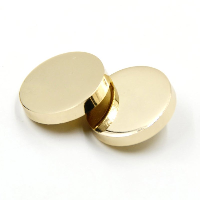 Bestowal 10PCS Metal Flat Button Womens Suit Woolen Coat Jacket Shirt Trousers Round Shaped Sewing Button 115mm Gold