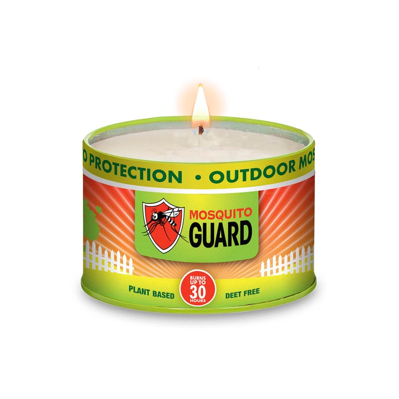 Mosquito Guard شمعة طاردة للبعوض 12 أونصة - تحترق لمدة 35 ساعة، رائحة منعشة، شموع السترونيلا النباتية لطرد البعوض في الهواء الطلق والداخل - Image 1