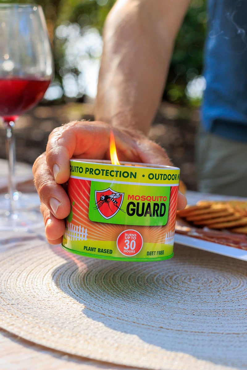 Mosquito Guard شمعة طاردة للبعوض 12 أونصة - تحترق لمدة 35 ساعة، رائحة منعشة، شموع السترونيلا النباتية لطرد البعوض في الهواء الطلق والداخل - Image 4