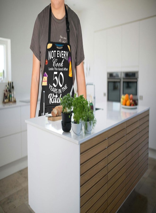 HOLLP 50th 60th 70th 80th Birthday Gift Not Every Cook Looks This Good After 50/60/70/80 Years In The Kitchen Apron (50) - Image 4