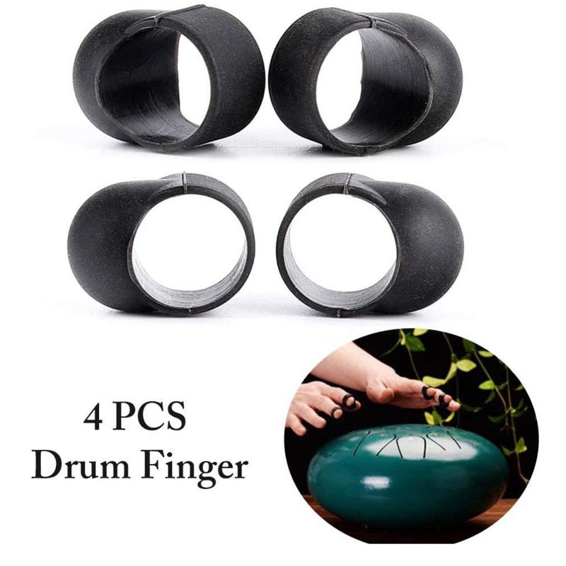 Steel Tongue Drum Finger Sleeves 4 Pack Silica Gel - Exquisite Workmanship Percussion Drum Finger Sleeves for Children Adults - Image 4
