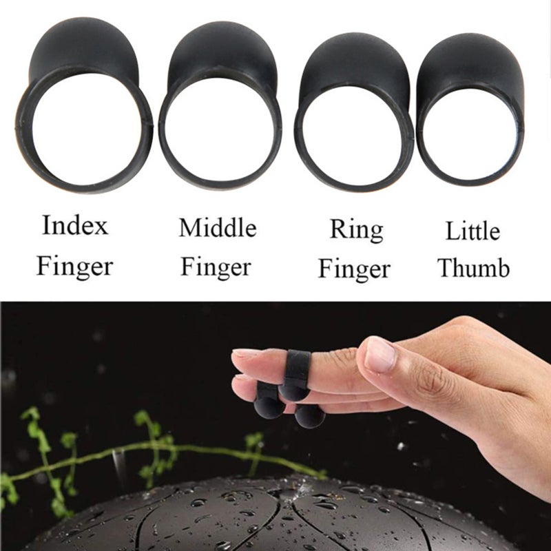 Steel Tongue Drum Finger Sleeves 4 Pack Silica Gel - Exquisite Workmanship Percussion Drum Finger Sleeves for Children Adults - Image 2