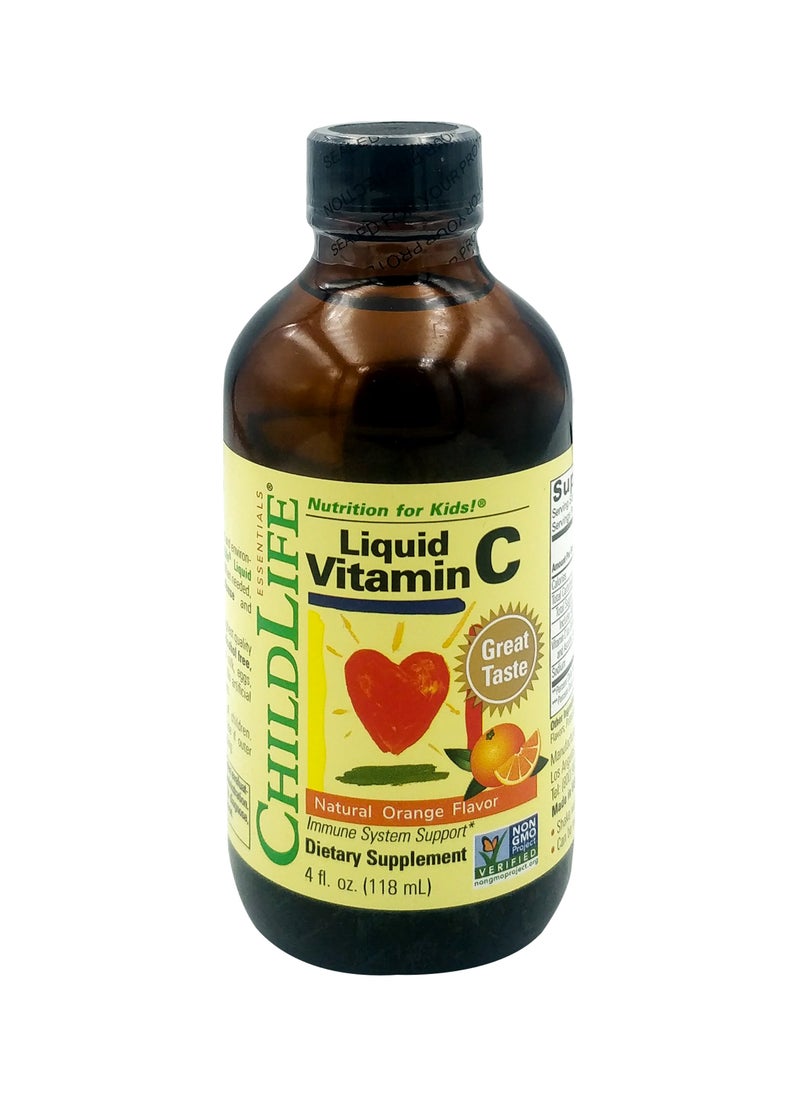 CHILDLIFE Childlife Essentials Liquid Vitamin C, Immune System Support Nutrtion for Kids - Natural Orange Flavour. 4 fl oz. (118ml)  - Image 1