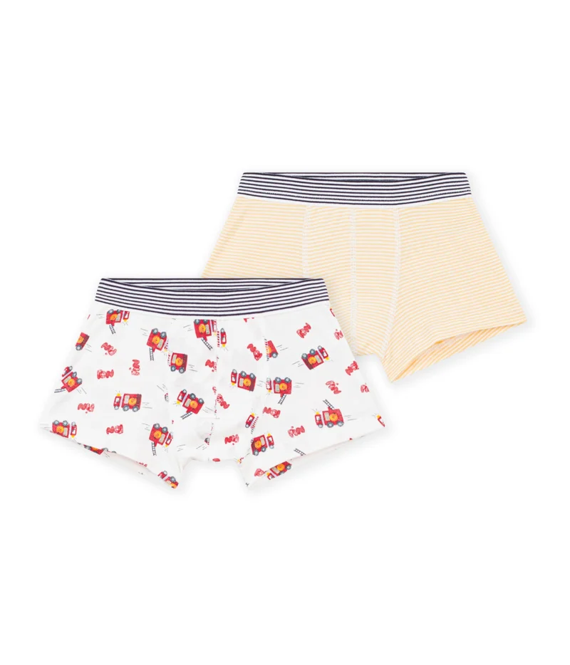 Petit Bateau Pack Of Children's Fireman Print Cotton Boxers