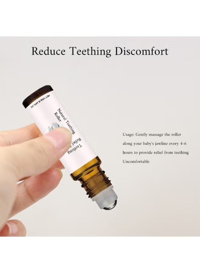 ROLLER 2-Pack Baby Teething Oil Roller, 10 ml x 2 Teething Roller Baby, Teething Oil Roller, Teething Natural Pain Relief Roller, Teething Natural Pain Relief Roller, Reduce Teething Discomfort - Image 3