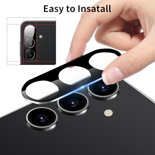 Dengduoduo 3 Pack Camera Lens Protector for Samsung Galaxy S25 Plus, Tempered Glass Camera Protector Lens Cover, Ultra HD, 9H Hardness, Anti-Scratch, Case Friendly, Easy to Install [No Affect on Night Shots] - Image 5