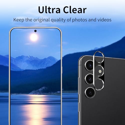 Dengduoduo 3 Pack Camera Lens Protector for Samsung Galaxy S25 Plus, Tempered Glass Camera Protector Lens Cover, Ultra HD, 9H Hardness, Anti-Scratch, Case Friendly, Easy to Install [No Affect on Night Shots] - Image 3