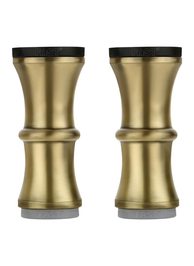 FAST FAST FSL01 Brass Antique Heavy Duty Sofa Legs with Rubber Pads for Sofa Bed FurnitureColor Match Gold Brown Black 4 Inch  - Image 1
