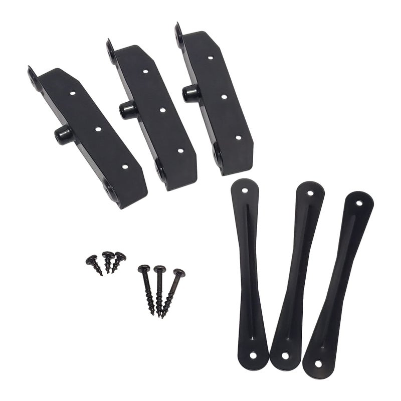 Decorex Hardware Louvers Hardware Set For Blinds And Shutters Complete Kit For 11 Boards Stainless Steel E-Coated Black - Dhlh-02 - Image 1