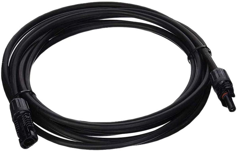 Renogy 5Ft 10AWG Solar Extension Cable with Male and Female Connectors, 5FT-10AWG, Black - Image 1