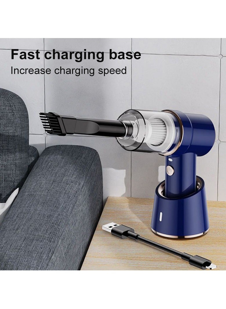 AROAQ Car Vacuum Cleaner Cordless, Portable Handheld Vacuum Air Duster, Wireless Charging High Suction 2 In 1 Car Vacuum Cleaner For Car Home Office, ( Blue 117C 4pcs)  - Image 4
