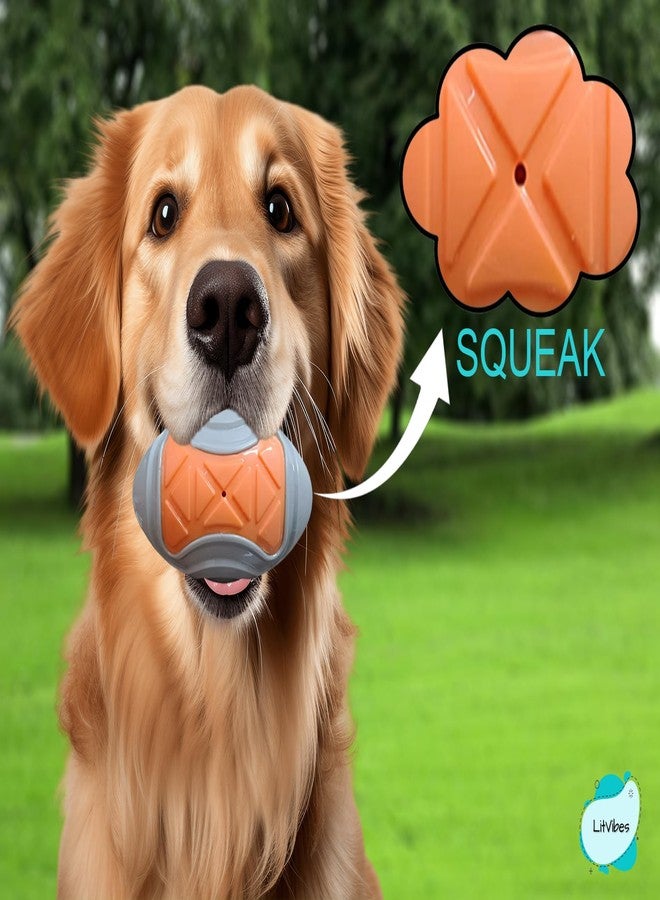 LitVibes Squeaky Fetch & Play Toy Chew Safe Durable for Small Puppy Medium Large Dog Interactive Training & Brain Development Non Toxic Toys Reduces Boredom Perfect for Your Pets- (Random Color) - Image 1