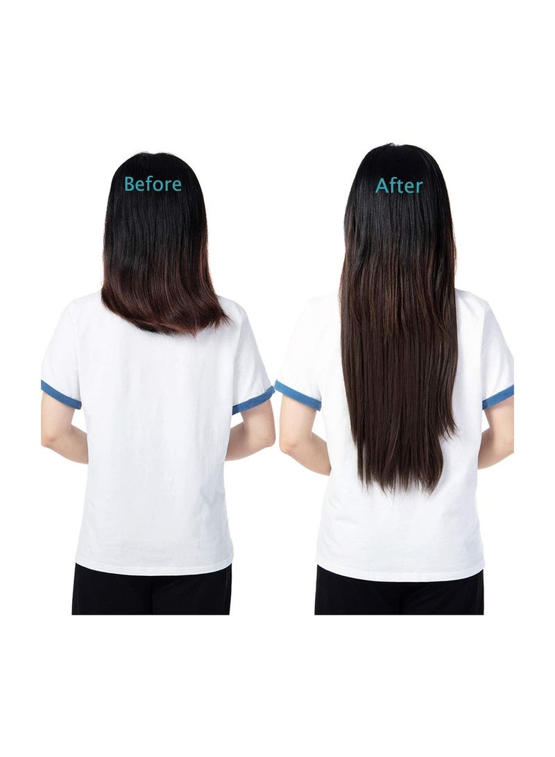 Estelle Clip in Hair Extensions 4 Pcs 11 Clips Straight Thick Full Head Double Weft Clip on Synthetic Hair Extension Hairpieces for Women Medium Brown Straight - Image 5