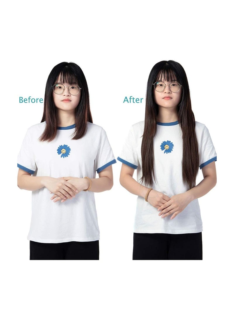 Estelle Clip in Hair Extensions 4 Pcs 11 Clips Straight Thick Full Head Double Weft Clip on Synthetic Hair Extension Hairpieces for Women Medium Brown Straight - Image 3