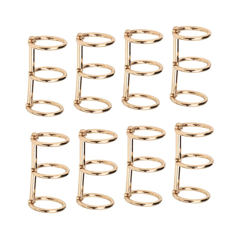 Gold Electroplated Loose Leaf Binding Rings For DIY Notebook Calendar Storage - Image 2
