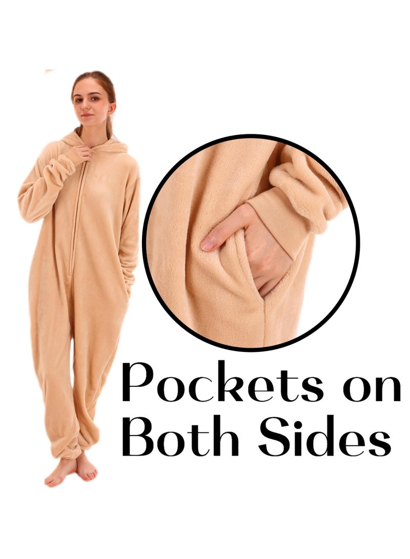 Snug Fit Unisex Adult Onesie Pajamas,  Cosplay Animal One Piece Halloween Costume Sleepwear Homewear  - Image 4