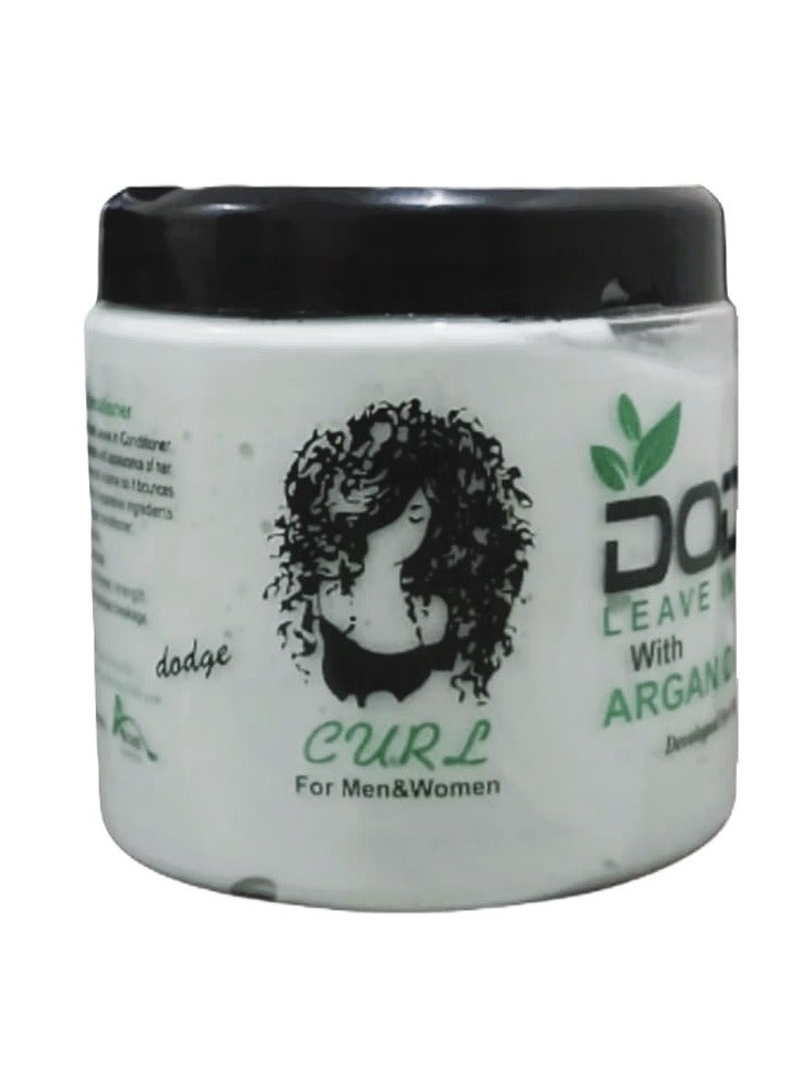 Dodge Leave In Cream with Argan Oil Cream For Curly Hair 250gm - Image 2