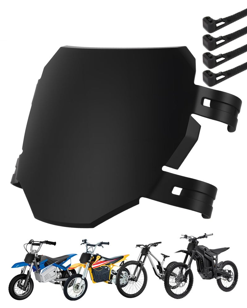 NACORE Front Number Plate for MX350/500/650, DH Fork Name License for Tutti Tuttio Soleil01, Sur Ron X and More Electric Dirt Bikes, Minibikes, DH Bikes, Black - Image 1