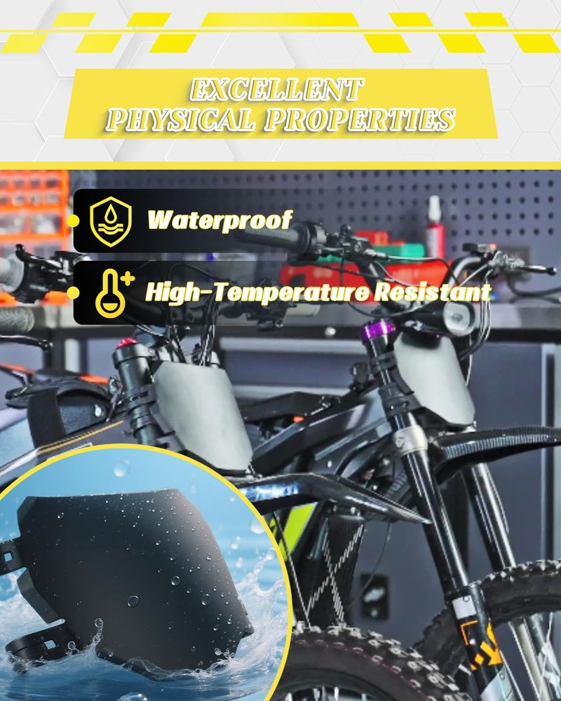 NACORE Front Number Plate for MX350/500/650, DH Fork Name License for Tutti Tuttio Soleil01, Sur Ron X and More Electric Dirt Bikes, Minibikes, DH Bikes, Black - Image 4