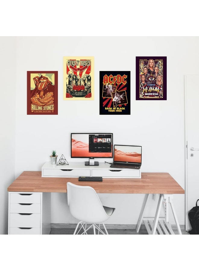 CodersParadise Pack of 6 - Rockband Wall Posters 8x12 inch (A4 Size) Included Glue dots Wall Decor Posters Wall Art For Bedroom, Living room, Office - Image 2