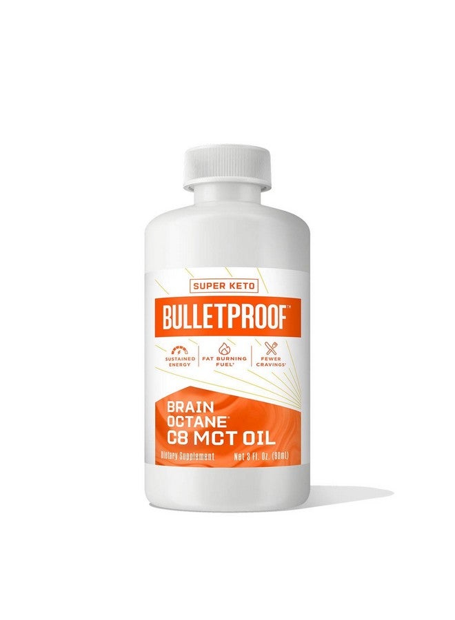 Bulletproof زيت MCT بحجم السفر من برين أوكتين C8 المقاوم للرصاص، 3 أونصات، مكمل كيتو للطاقة المستدامة وتقليل الرغبة في الطعام - Image 1