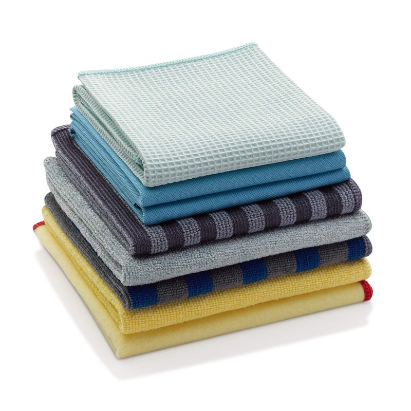 e-cloth ECloth Home Cleaning Set with Microfiber Cleaning Cloths for Cars Bathroom Kitchen  More  Microfiber Towels That Clean with No Added Chemicals  8 Specialized Cloths in Assorted Colors