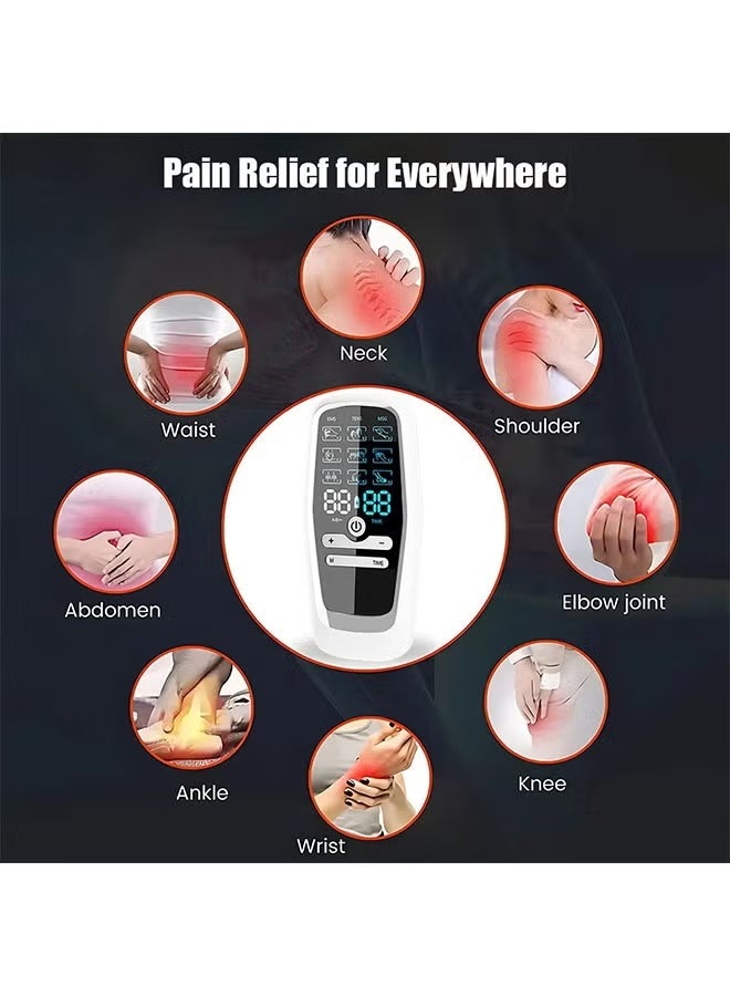 HaHaHai Dual Channel Rechargeable Electric Pulse Massager EMS TENS Unit with 9 Modes and 30 Intensities - Image 5