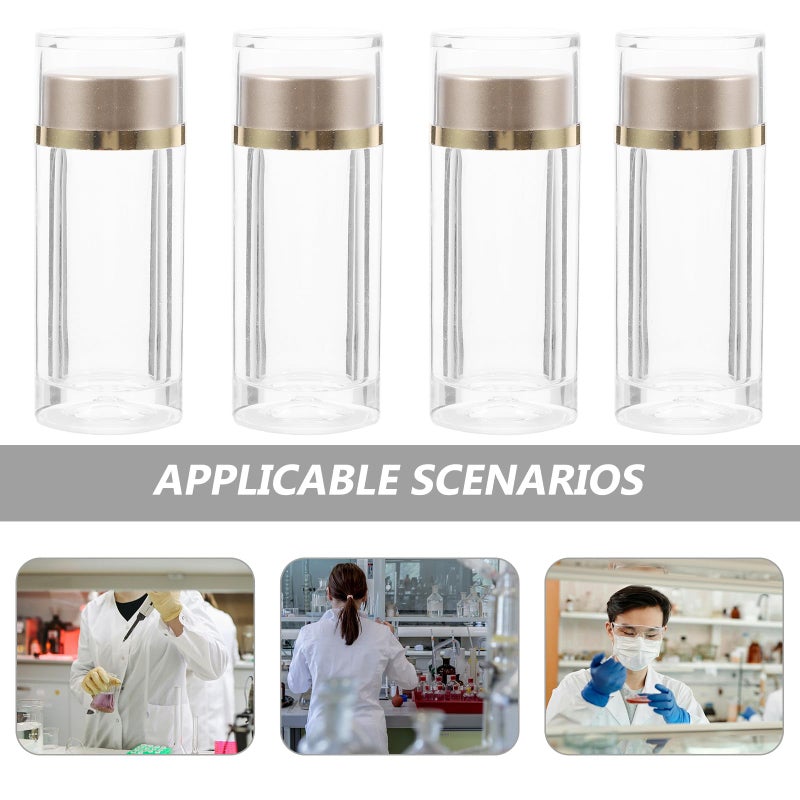 4pcs 10ml Plastic Reagent Bottles with Dual Layer Lids for Travel Medicine Skin Care and Lab - Image 4