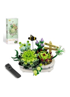 KASTWAVE Mini Bricks Bonsai Model, Simulation Particle Flower Botanical Collection Construction Building Creative DIY for Kids Adult Home Decor  - Image 1