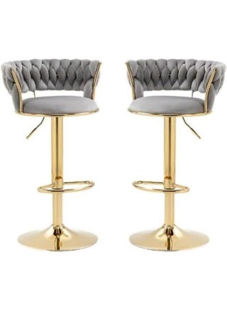 SUPAAR Adjustable Height Metal Frame Cushioned Bar Stool with Emerald Velvet Seat barstools chairs velvet style , 2 Pcs set - pzsku/ZC075730AC2A5734A4ED2Z/45/_/1737381292/2e51c62c-256d-43a6-9db7-4f8ff5874e4b