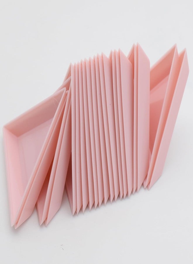 BCQLI 20pcs Triangle Bead Sorting Trays, Magical Tray for Rhinestones for Flipping Flatback Rhinestones (Pink) - Image 1