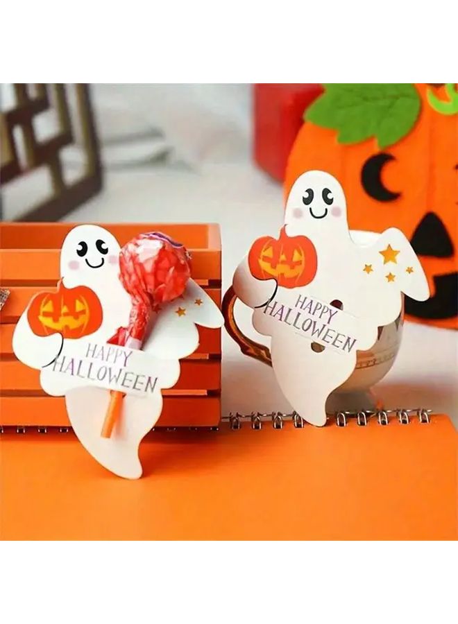 Halloween Pumpkin Lollipop Decorations Happy Halloween Paper Party Supplies DIY Crafts Style 1 - Image 5