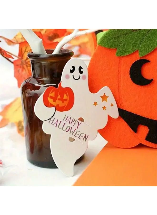 Halloween Pumpkin Lollipop Decorations Happy Halloween Paper Party Supplies DIY Crafts Style 1 - Image 4